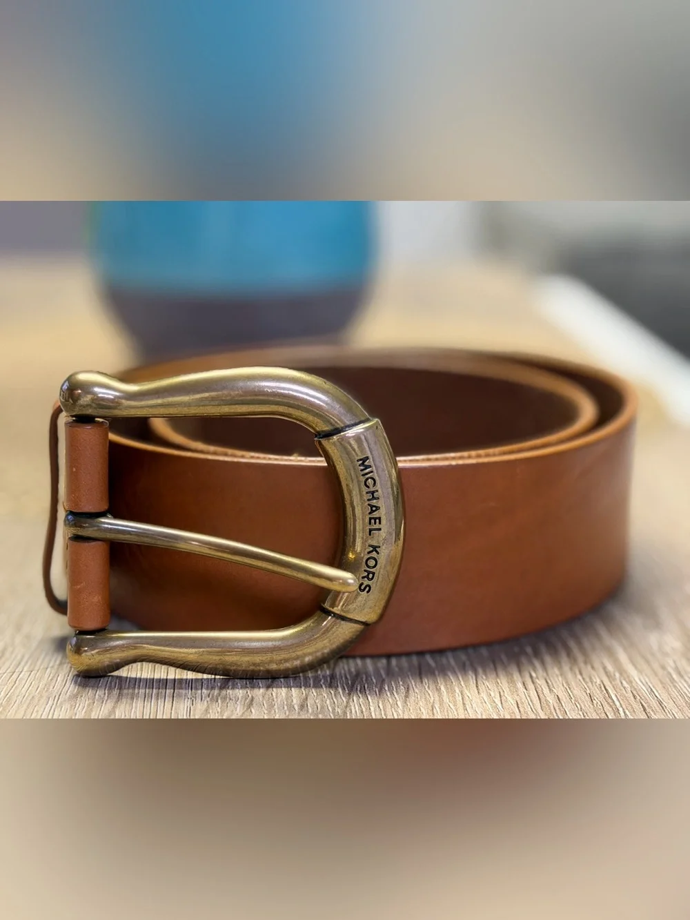 Michael Kors Womens Brown Leather Waist Belt Medium 2